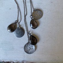 Load image into Gallery viewer, New Moon in Taurus "live by the moon" Sterling Silver & Smoky Quartz Necklace - Ready to Ship