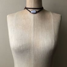 Load image into Gallery viewer, Rainbow Moonstone & Leather Wrap Bracelet/Choker #1 - Ready to Ship