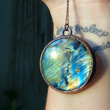 Load image into Gallery viewer, Labradorite Moon Necklace - Ready to Ship