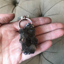 Load image into Gallery viewer, Amazonite and Raw Smoky Quartz Cluster Mala - Ready to Ship