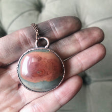 Load image into Gallery viewer, Polychrome Jasper Moon Necklace #15