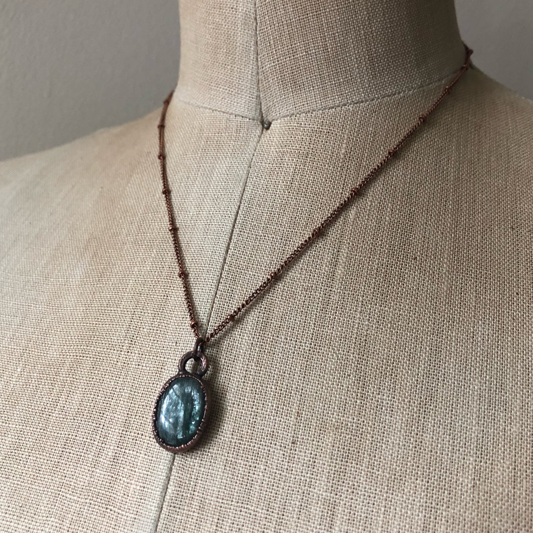 Polished Green Kyanite Necklace #1 - Ready to Ship