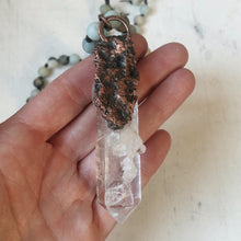 Load image into Gallery viewer, Amazonite and Raw Clear Quartz Mala - Ready to Ship