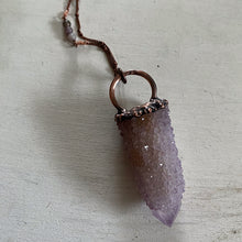 Load image into Gallery viewer, Amethyst Spirit Quartz Necklace with Purple Agate Accent Chain #2 - Ready to Ship