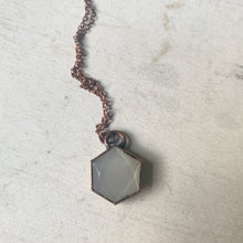 Load image into Gallery viewer, White Moonstone Hexagon Necklace #1 - Ready to Ship
