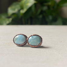 Load image into Gallery viewer, Larimar Stud Earrings - Ready to Ship