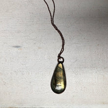Load image into Gallery viewer, Labradorite Teardrop Necklace #2- Ready to Ship