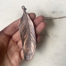 Load image into Gallery viewer, Electroformed Green Macaw Feather Necklace #2- Ready to Ship