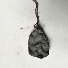 Load image into Gallery viewer, Gray Druzy Necklace - Ready to Ship