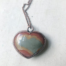 Load image into Gallery viewer, Polychrome Jasper Heart Necklace #4