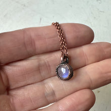 Load image into Gallery viewer, Dainty Round Rainbow Moonstone Necklace - Ready to Ship