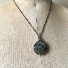 Load image into Gallery viewer, Moss Agate Full Moon Necklace #2 - Ready to Ship