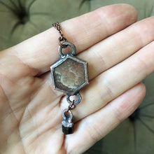 Load image into Gallery viewer, Sunstone Hexagon and Dravite Necklace - Ready to Ship