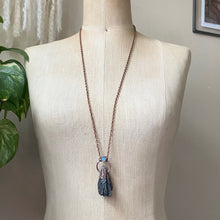 Load image into Gallery viewer, Black Kyanite & Opal Necklace #3 - Ready to Ship