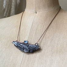 Load image into Gallery viewer, Black Kyanite & Opal Necklace #1 - Ready to Ship