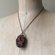 Load image into Gallery viewer, Pink Amethyst Cluster Necklace