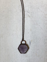 Load image into Gallery viewer, Amethyst Hexagon Necklace