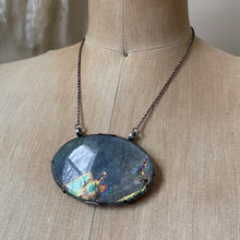 Load image into Gallery viewer, Labradorite New Moon Necklace #3 - Sterling Silver