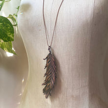Load image into Gallery viewer, Electroformed Wild Feather Necklace