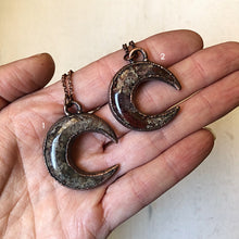 Load image into Gallery viewer, Moss Agate Crescent Moon Necklace