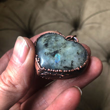 Load image into Gallery viewer, Labradorite Heart Necklace #2