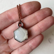 Load image into Gallery viewer, White Moonstone Hexagon Necklace #1 - Ready to Ship