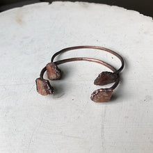 Load image into Gallery viewer, Raw Sunstone Chakra Cuff Bracelet - Made to Order