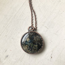 Load image into Gallery viewer, Moss Agate Full Moon Necklace #3 - Ready to Ship