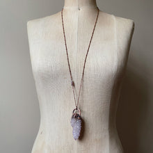 Load image into Gallery viewer, Amethyst Spirit Quartz Necklace with Purple Agate Accent Chain #3 - Ready to Ship