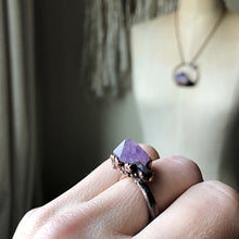 Load image into Gallery viewer, Tibetan Amethyst Mini Cluster Ring #2 (Size 7) - Tell Tale Heart Collection