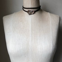 Load image into Gallery viewer, Raw Citrine and Leather Wrap Bracelet/Choker - Made to Order