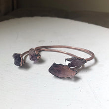Load image into Gallery viewer, Raw Amethyst Point Cuff Bracelet - Snow Moon Collection