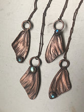 Load image into Gallery viewer, Electroformed Butterfly Wing & Labradorite Necklace - Spring Equinox Collection