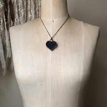 Load image into Gallery viewer, Dark Amethyst Druzy Tell Tale Heart Necklace #3