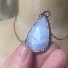 Load image into Gallery viewer, Rainbow Moonstone Teardrop Necklace #3 - Ready to Ship