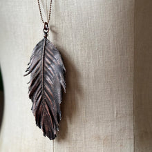 Load image into Gallery viewer, Electroformed Wild Feather Messenger Necklace - Ready to Ship