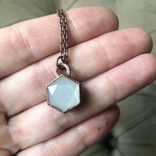 Load image into Gallery viewer, White Moonstone Hexagon Necklace #1 - Ready to Ship