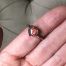 Load image into Gallery viewer, Sunstone Heart Ring - #4 (Size 7-7.25) - Ready to Ship