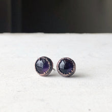 Load image into Gallery viewer, Round Amethyst Earrings #1- Ready to Ship
