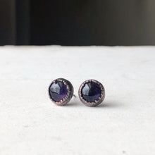 Load image into Gallery viewer, Round Amethyst Earrings #1- Ready to Ship