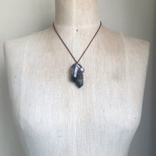 Load image into Gallery viewer, Smoky Quartz Cluster &amp; Rainbow Moonstone Necklace #2 - Ready to Ship
