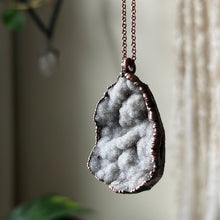 Load image into Gallery viewer, Gray Druzy Necklace - Ready to Ship