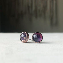 Load image into Gallery viewer, Round Amethyst Earrings #3 - Ready to Ship
