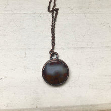 Load image into Gallery viewer, Moss Agate Full Moon Necklace #4 - Ready to Ship