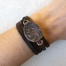 Load image into Gallery viewer, Amethyst Druzy Wrap Bracelet/Choker