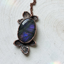 Load image into Gallery viewer, Hydrangea & Labradorite “bloom” Necklace #2 - Ready to Ship