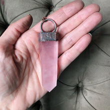 Load image into Gallery viewer, Large Rose Quartz Point Necklace - Ready to Ship