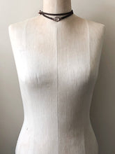 Load image into Gallery viewer, Golden Rutilated Quartz & Leather Wrap Bracelet/Choker #1 (Icarus Soaring Collection)