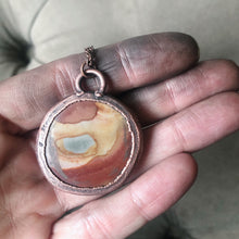 Load image into Gallery viewer, Polychrome Jasper Moon Necklace #14