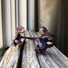 Load image into Gallery viewer, Raw Amethyst Chakra Cuff Bracelet - Made to Order